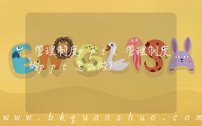 管理制度ppt(管理制度的ppt怎么做)