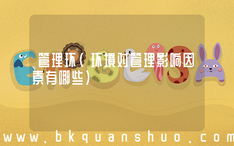 管理环(环境对管理影响因素有哪些)
