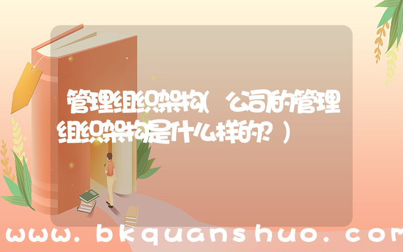管理组织架构(公司的管理组织架构是什么样的？)
