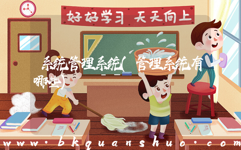系统管理系统(管理系统有哪些)