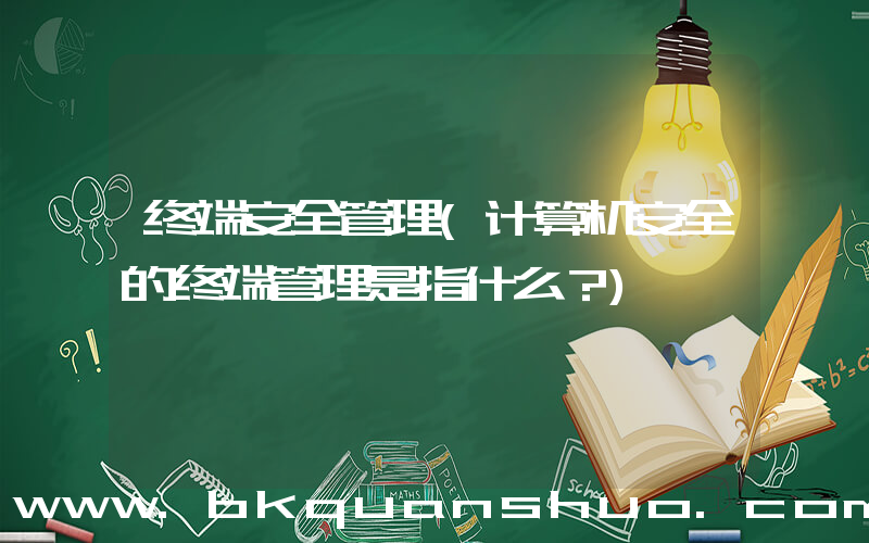 终端安全管理(计算机安全的终端管理是指什么？)