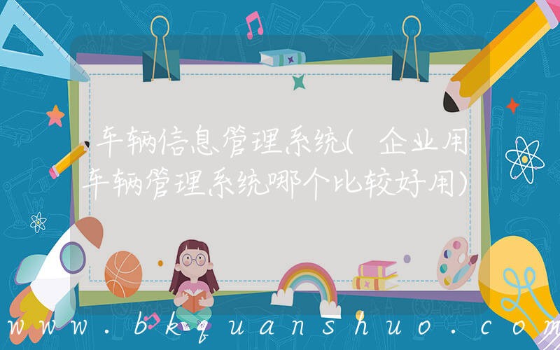 车辆信息管理系统(企业用车辆管理系统哪个比较好用)