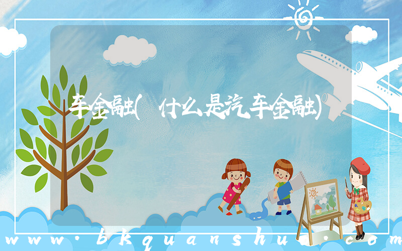 车金融(什么是汽车金融)