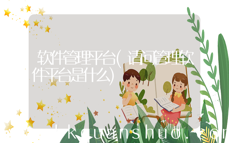 软件管理平台(请问管理软件平台是什么)
