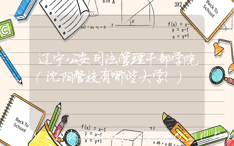 辽宁公安司法管理干部学院(沈阳警校有哪些大学？)