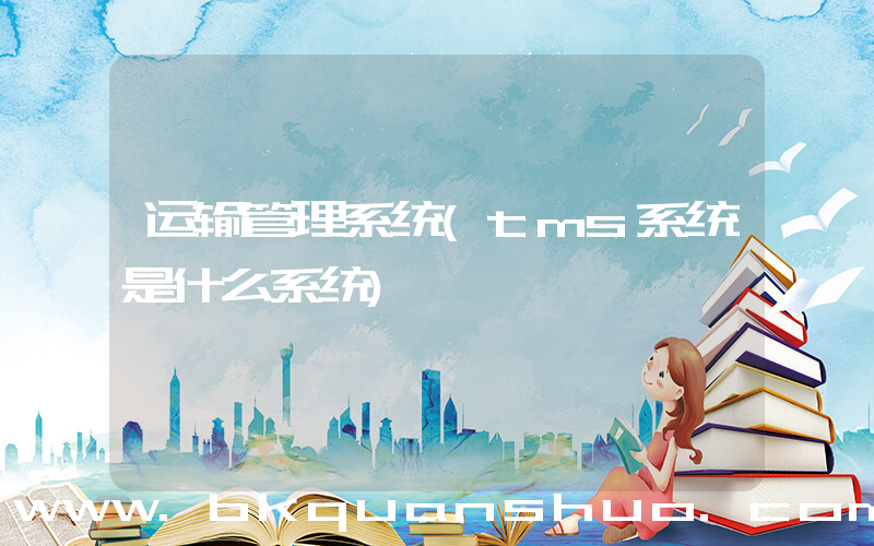 运输管理系统(tms系统是什么系统)
