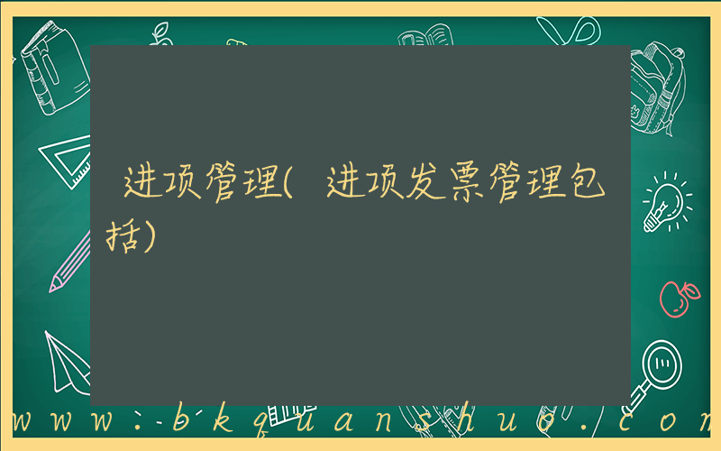 进项管理(进项发票管理包括)