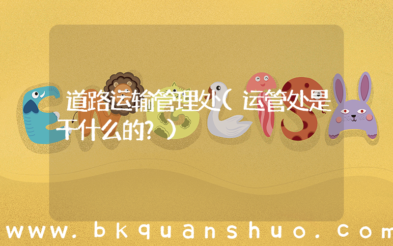 道路运输管理处(运管处是干什么的？)