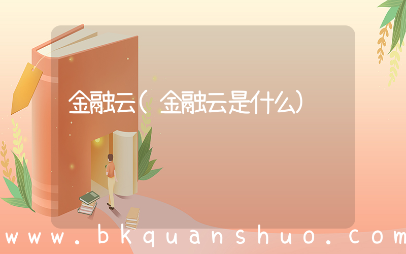 金融云(金融云是什么)