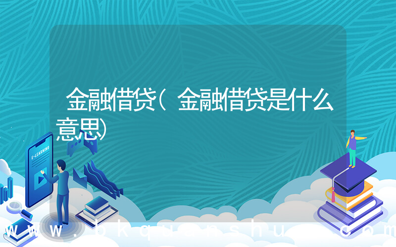 金融借贷(金融借贷是什么意思)
