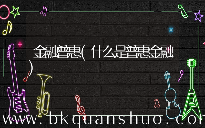 金融普惠(什么是普惠金融)