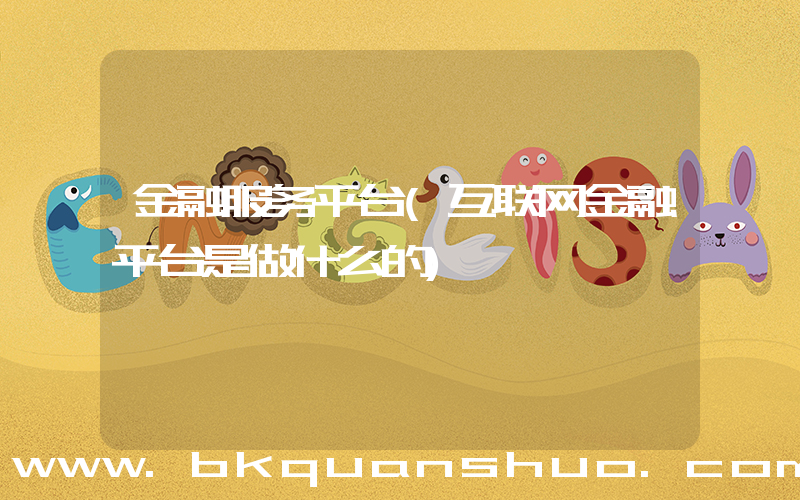 金融服务平台(互联网金融平台是做什么的)