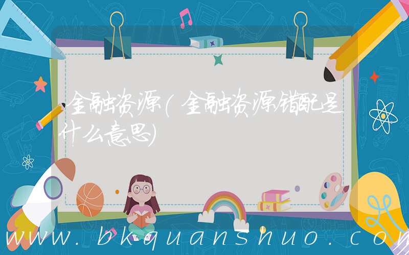 金融资源(金融资源错配是什么意思)