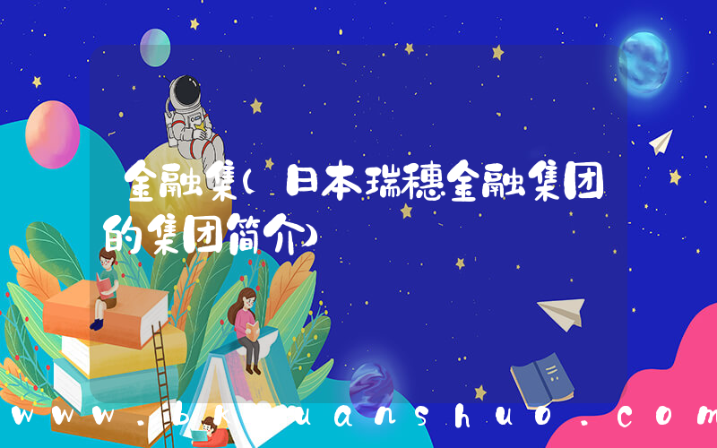 金融集(日本瑞穗金融集团的集团简介)