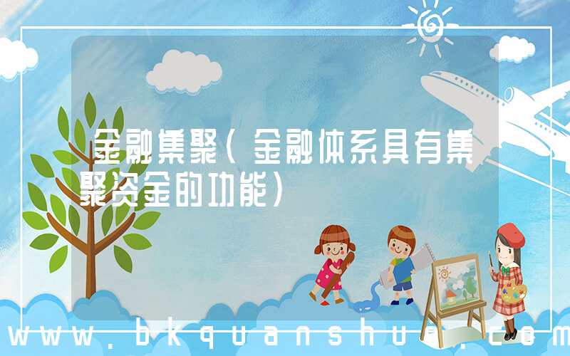 金融集聚(金融体系具有集聚资金的功能)