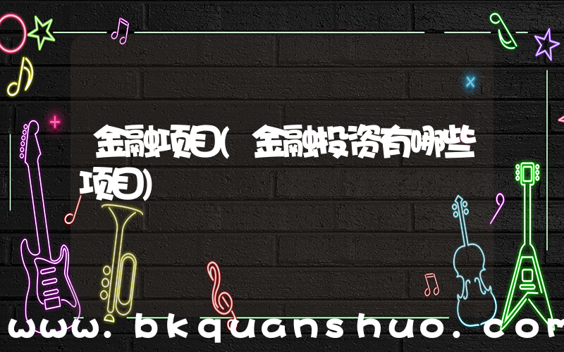 金融项目(金融投资有哪些项目)