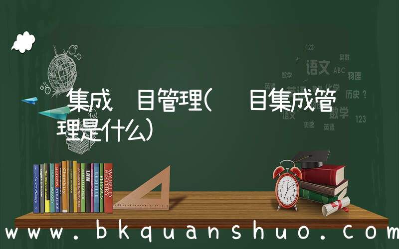 集成项目管理(项目集成管理是什么)