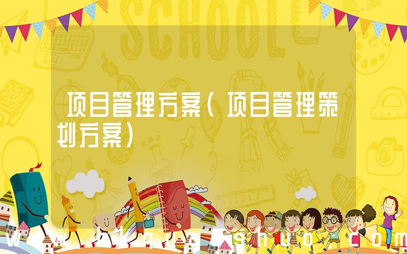 项目管理方案(项目管理策划方案)