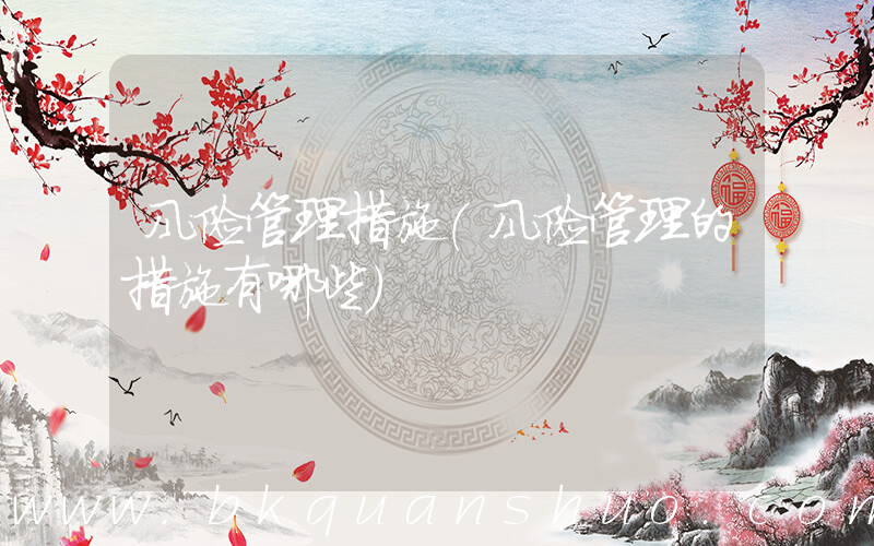 风险管理措施(风险管理的措施有哪些)