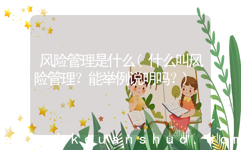 风险管理是什么(什么叫风险管理？能举例说明吗？)