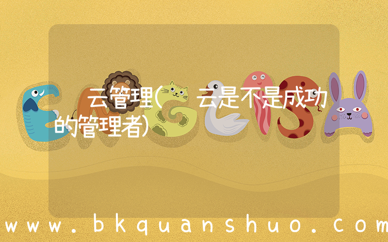 马云管理(马云是不是成功的管理者)