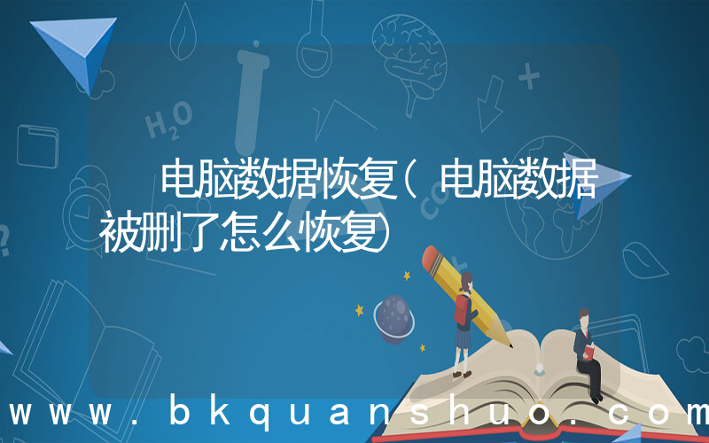 电脑数据恢复(电脑数据被删了怎么恢复)